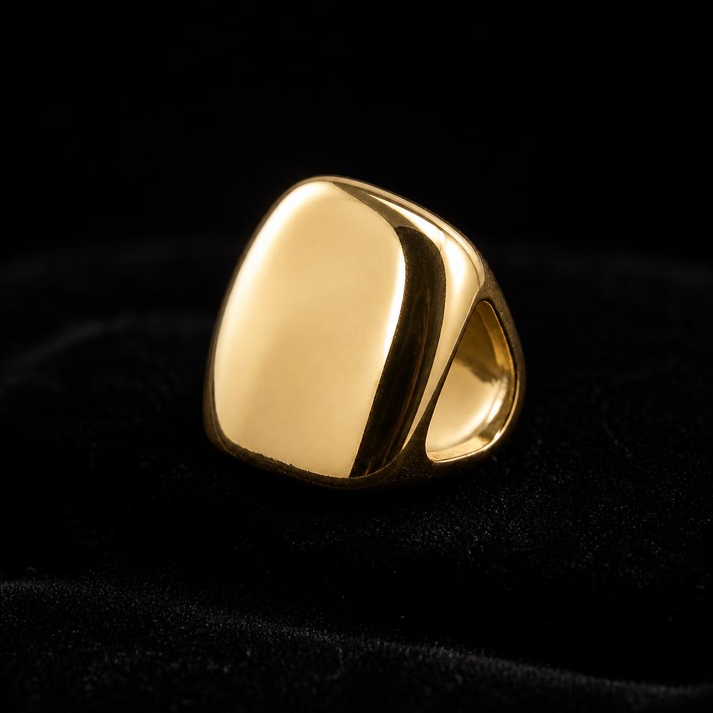 Single tooth gold cap grill made from a dental impression